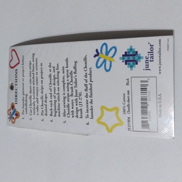 2/$15 Black Chenille Shortcuts June Tailor JT271WM - Picture 2 of 3